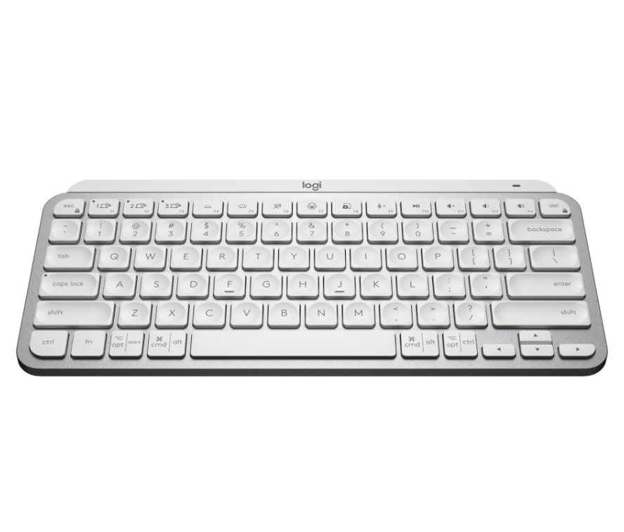 Logitech MX Keys Mini Minimalist Wireless Illuminated Keyboard - pro Mac - PALE GREY - US