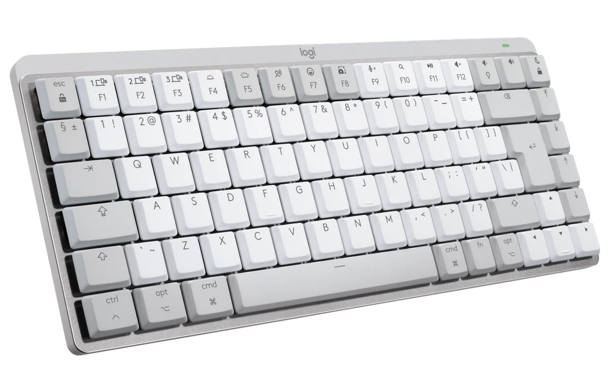 Logitech MX Mechanical Mini for Mac Minimalist Wireless Illuminated Keyboard - PALE GREY - US INT'L - EMEA