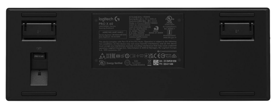Logitech PRO X 60 LIGHTSPEED Wireless Gaming Keyboard (Tactile) - BLACK - US INT'L