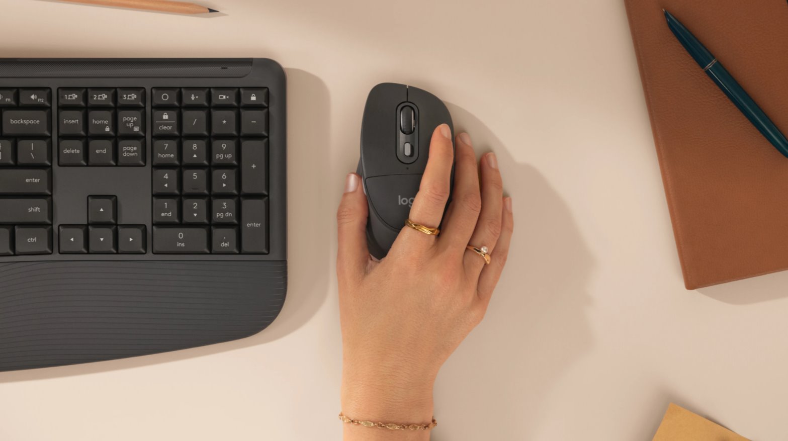 Logitech Signature M850 L Wireless Mouse for Business - GRAPHITE - EMEA