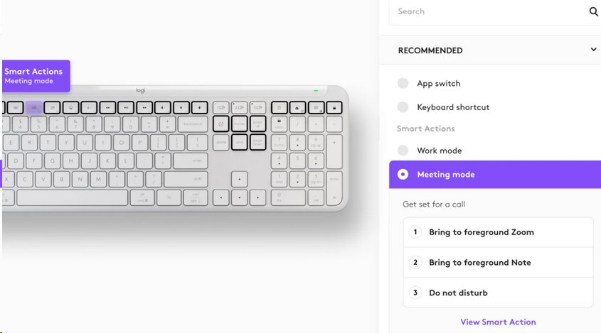Logitech Wireless Combo SLIM MK950 - WHITE - US INT'L 2.4GHz/BT