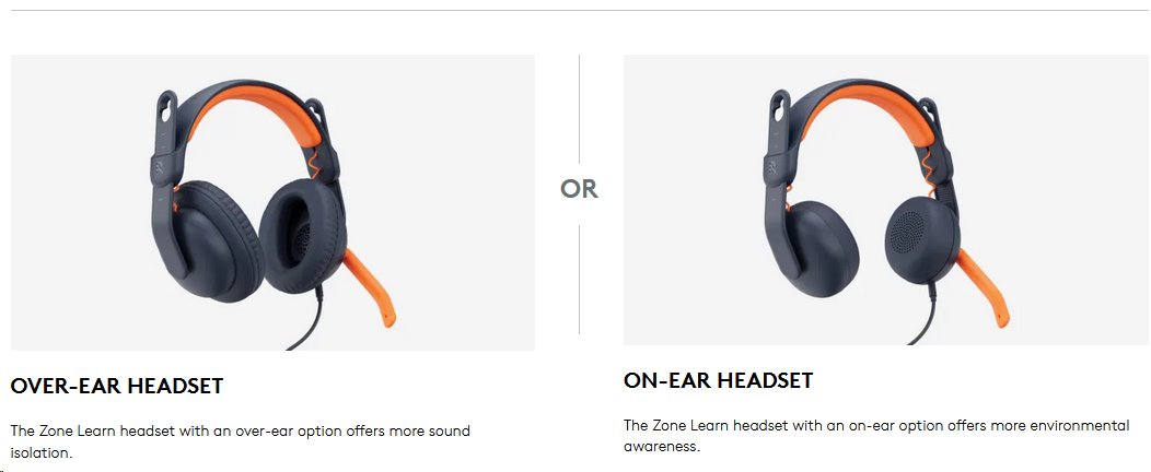 Logitech Zone Learn - CLASSIC BLUE - USB-C ON EAR