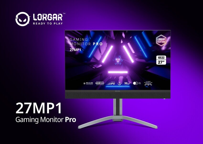 Lorgar 27 herní monitor, rovný 4K UHD, miniLED