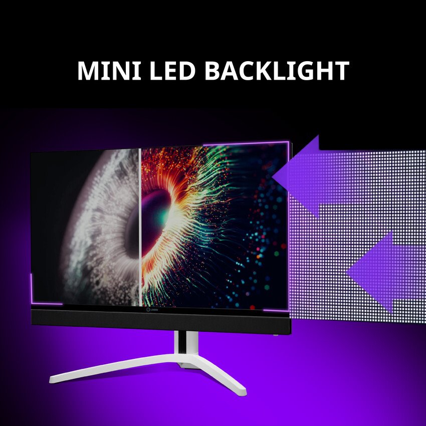 Lorgar 27 herní monitor, rovný 4K UHD, miniLED