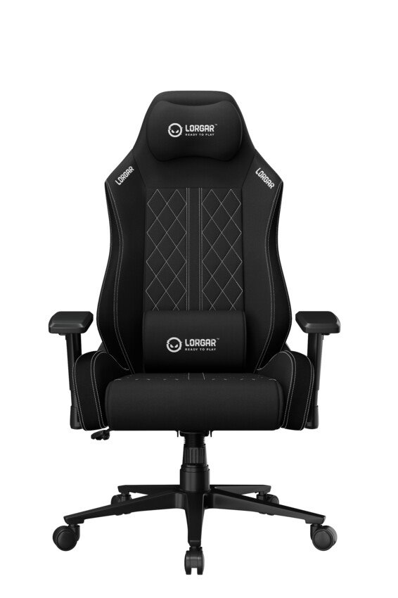 LORGAR CHA41, Ergonomic Gaming Chair Advanced, premium anti-stain fabric, Black/white