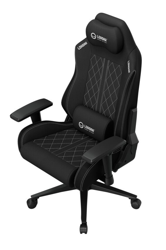 LORGAR CHA41, Ergonomic Gaming Chair Advanced, premium anti-stain fabric, Black/white