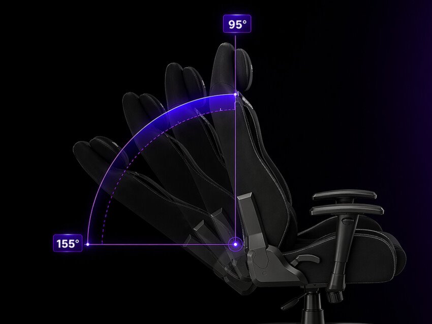 LORGAR CHA41, Ergonomic Gaming Chair Advanced, premium anti-stain fabric, Black/white