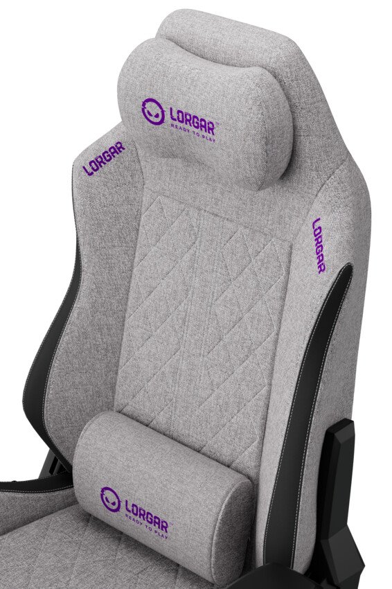 LORGAR CHA41, Ergonomic Gaming Chair Advanced, premium anti-stain fabric, Grey