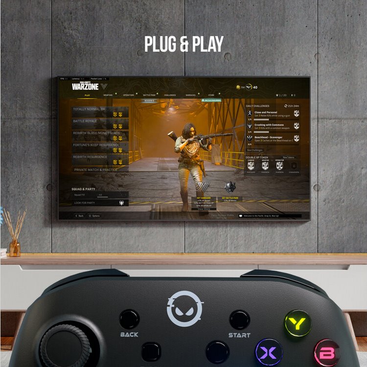 LORGAR gamepad TRIX-510 pro Nintendo Switch, Android, PC, iOS 13, PS3, černý