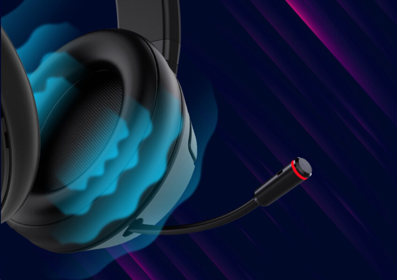 LORGAR herní headset Noah 500, BT 5.3, až 58 hodin černý
