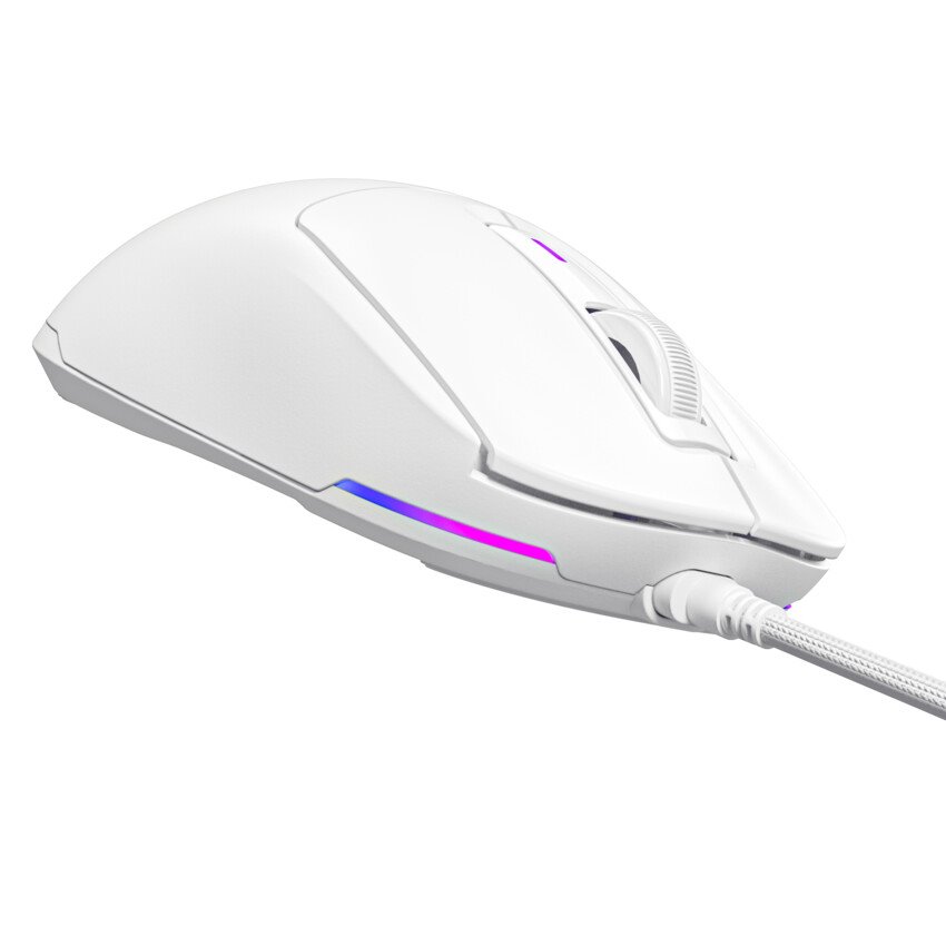 Lorgar herní myš MSA10, bílá