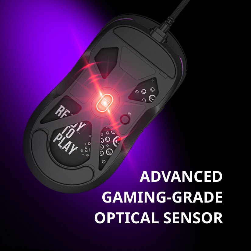 Lorgar herní myš MSA10, bílá