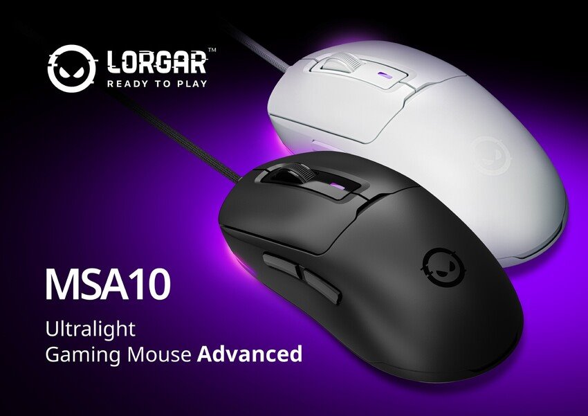 Lorgar herní myš MSA10, černá