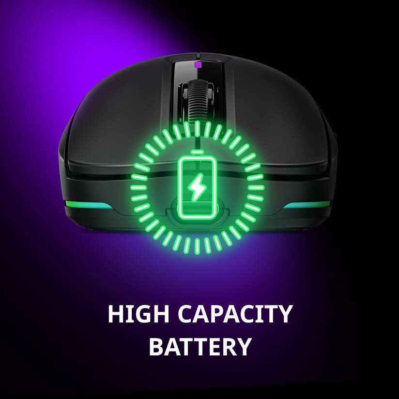 Lorgar herní myš MSA10W bezdrátová, černá