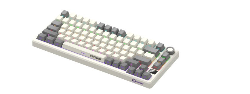 LORGAR Klávesnice KBP7075MW, mechanická, 75%, bezdrátová herní, béžová, CS