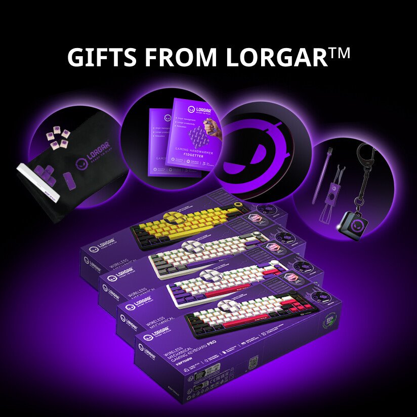 LORGAR Klávesnice KBP70MW, mechanická, bezdrátová herní, bílá, CS