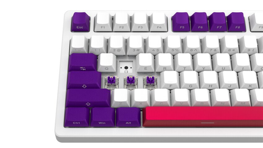 LORGAR Klávesnice KBP70TKLW, TKL mechanická, 75%, bezdrátová herní, bílá, CS