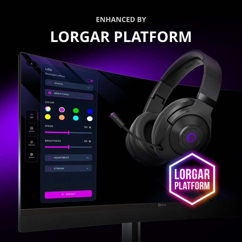 LORGAR Noah 702, herní Headset, black