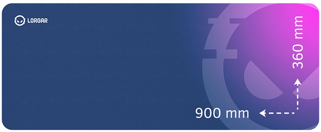 LORGAR podložka pod myš MAIN 139 (XL), 900 x 360 x 3mm