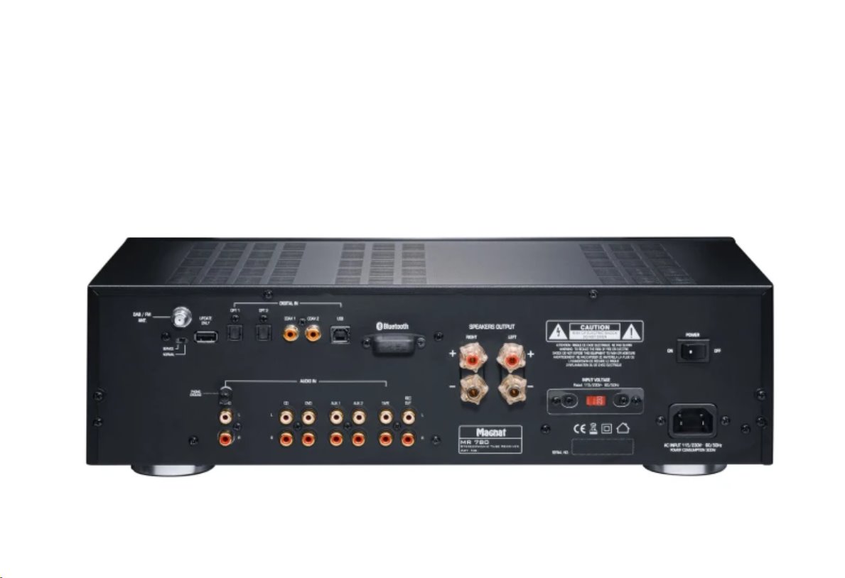 Magnat - MR 780 / Hybridní stereo receiver / 2× el. ECC 81 / 2× 100 W / DAB+ / FM / BT / Černý