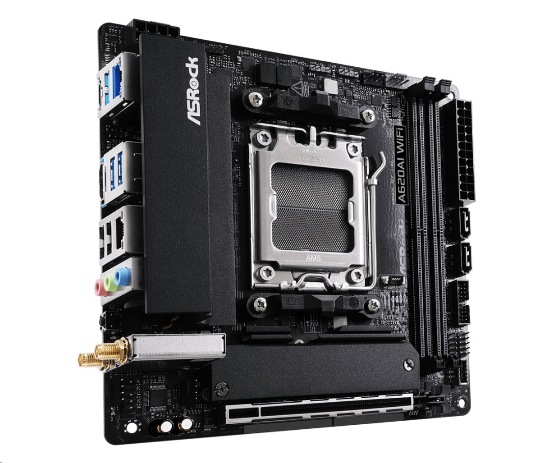 MB Asrock A620AI WIFI /AM5/2xDDR5/M.2/W6E+BT5.2/HDMI/mITX