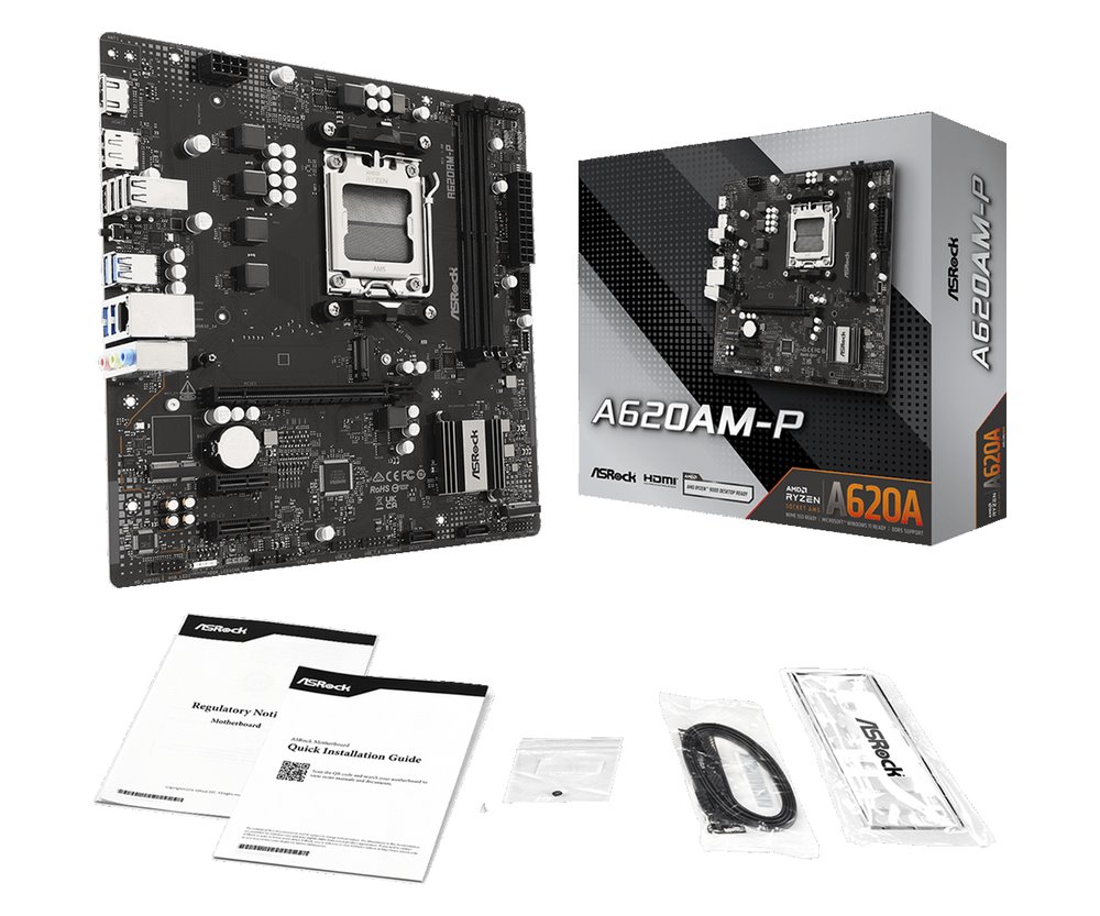 MB Asrock A620AM-P /AM5/2xDDR5/M.2/HDMI/DP/mATX