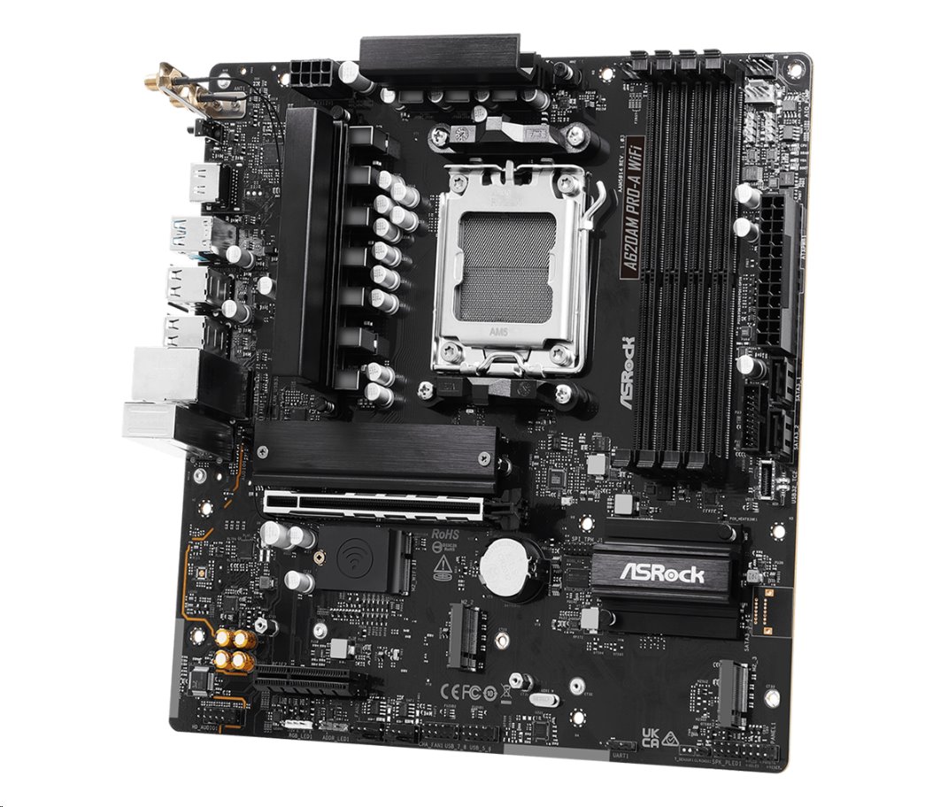 MB Asrock A620AM PRO-A WIFI /AM5/4xDDR5/M.2/W6E+BT5.2/HDMI/DP/mATX