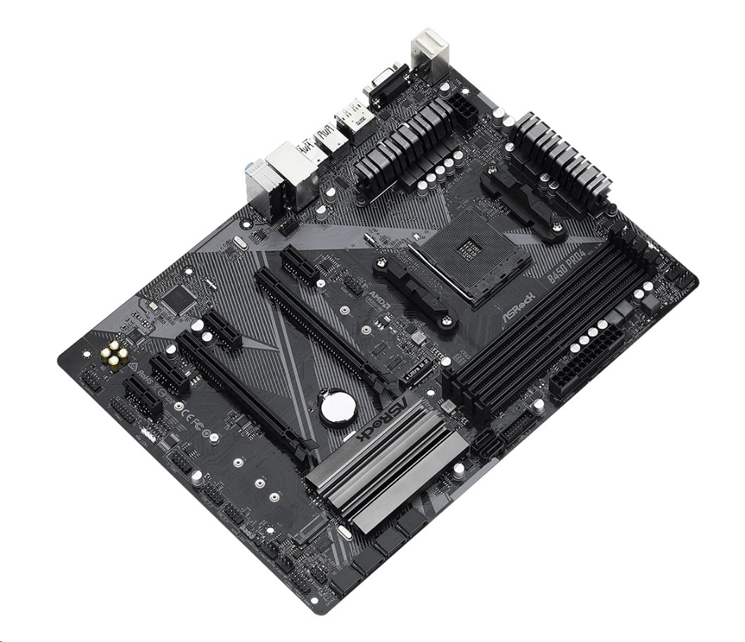 MB Asrock B450 PRO4 R2.0 /AM4/4xDDR4/M.2/HDMI/DP/D-sub/ATX