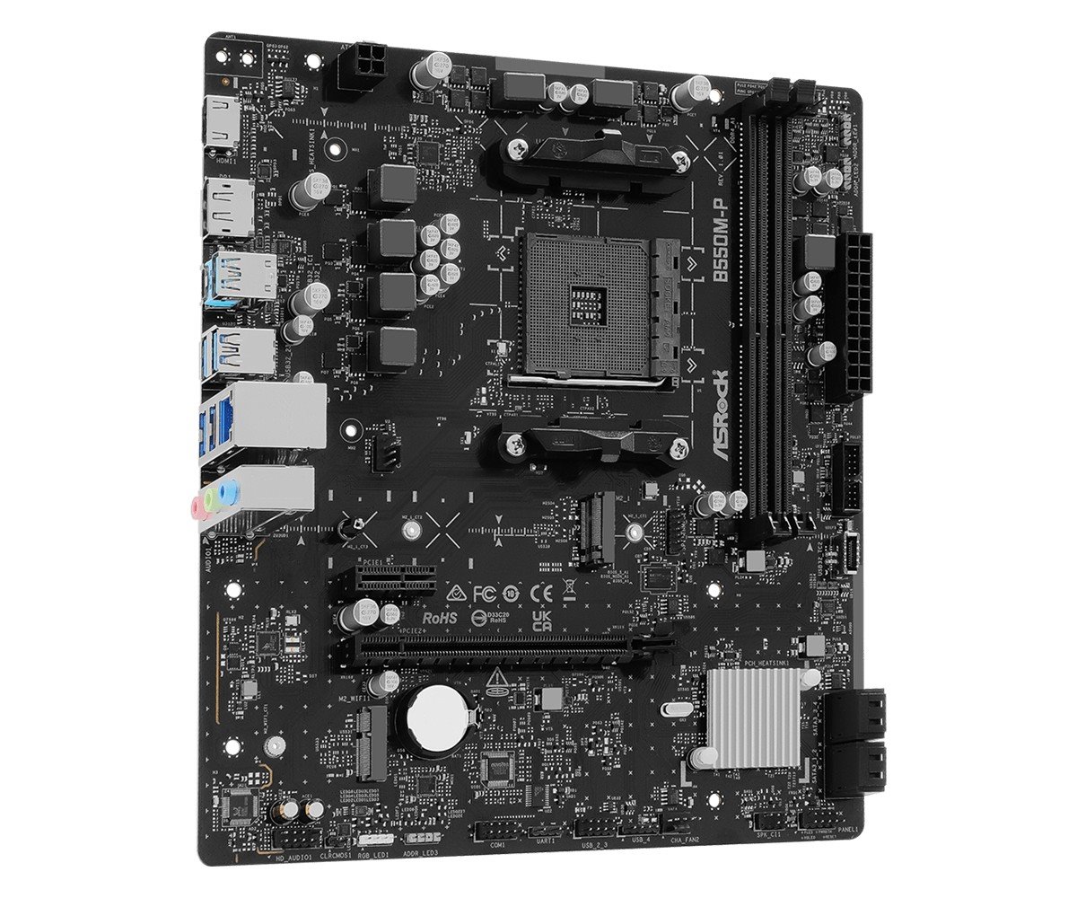 MB Asrock B550M-P /AM4/2xDDR4/M.2/DP/HDMI/mATX