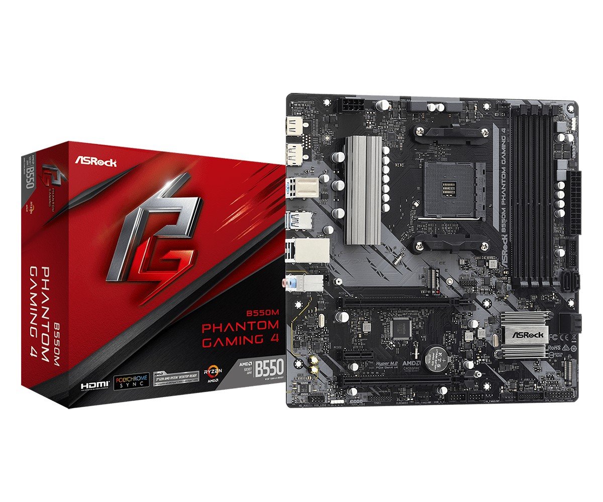 MB Asrock B550M PHANTOM GAMING 4 /AM4/4xDDR4/M.2/HDMI/DP/mATX