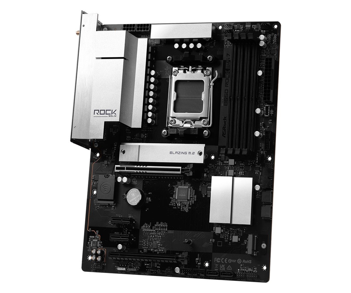MB Asrock B650 Rock WiFi 7 /AM5/4xDDR5/M.2/W7+BT5.4/HDMI/ATX