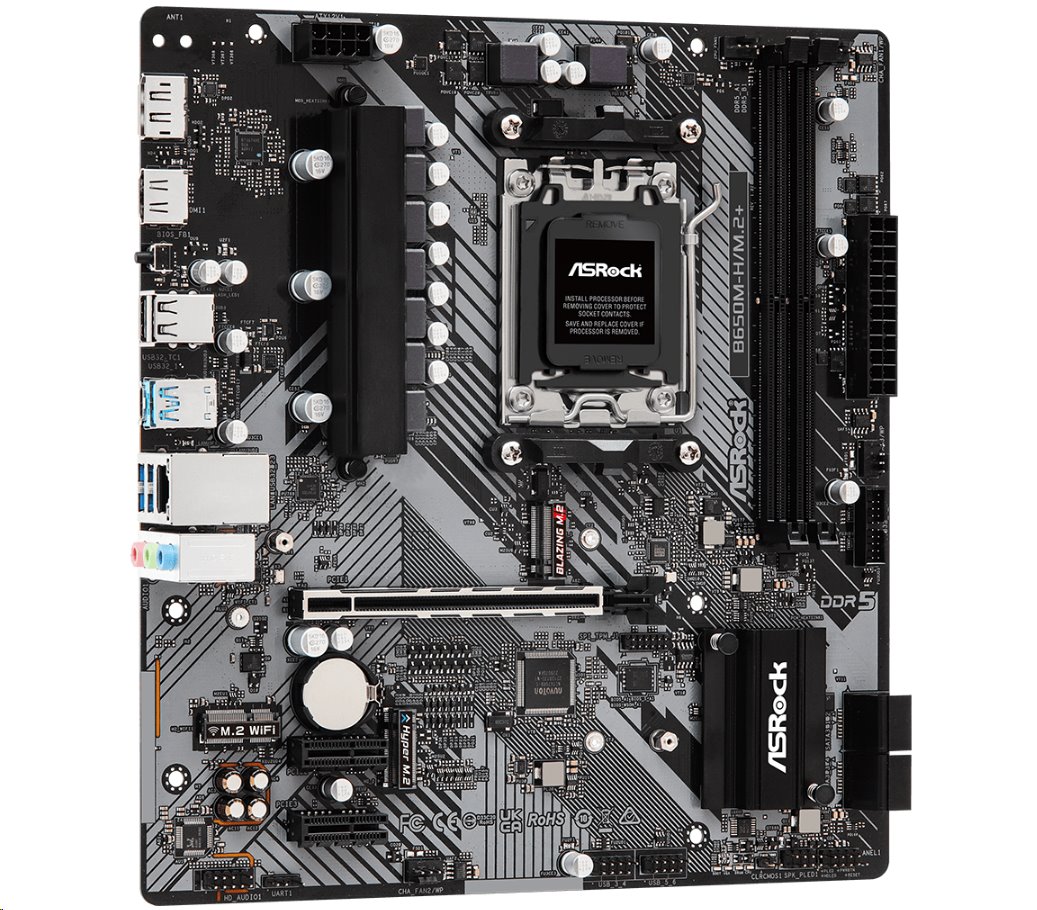 MB Asrock B650M-H/M.2+ /AM5/2xDDR5/M.2/HDMI/DP/mATX