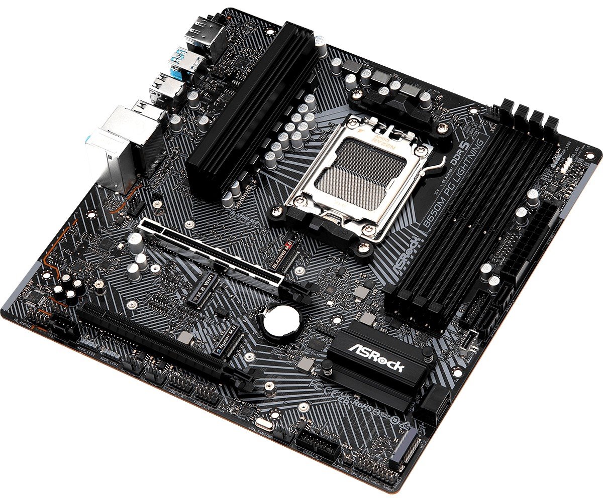 MB Asrock B650M PG LIGHTNING /AM5/4xDDR5/M.2/HDMI/DP/mATX