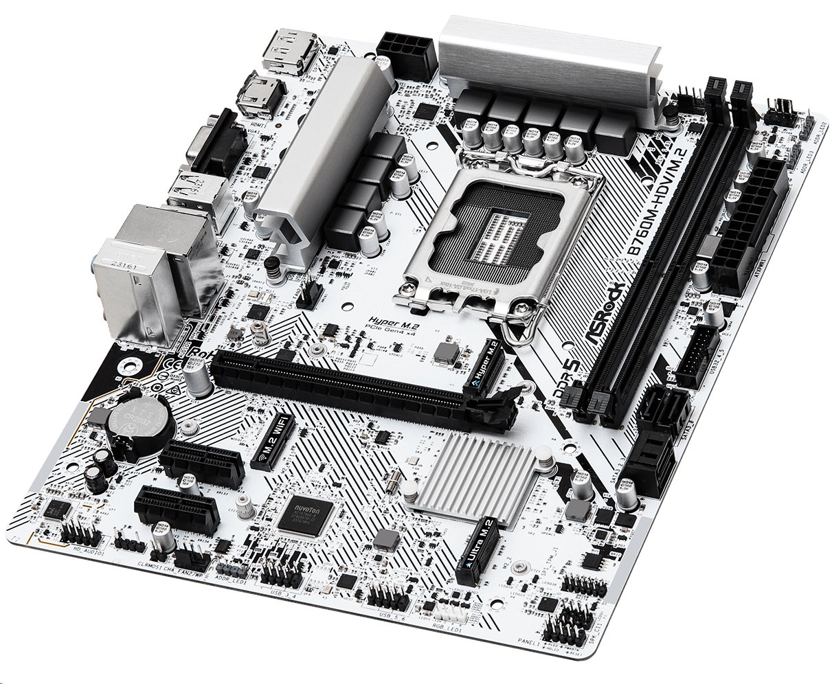 MB Asrock B760M-HDV/M.2 /LGA1700/2xDDR5/M.2/HDMI/DP/D-sub/mATX