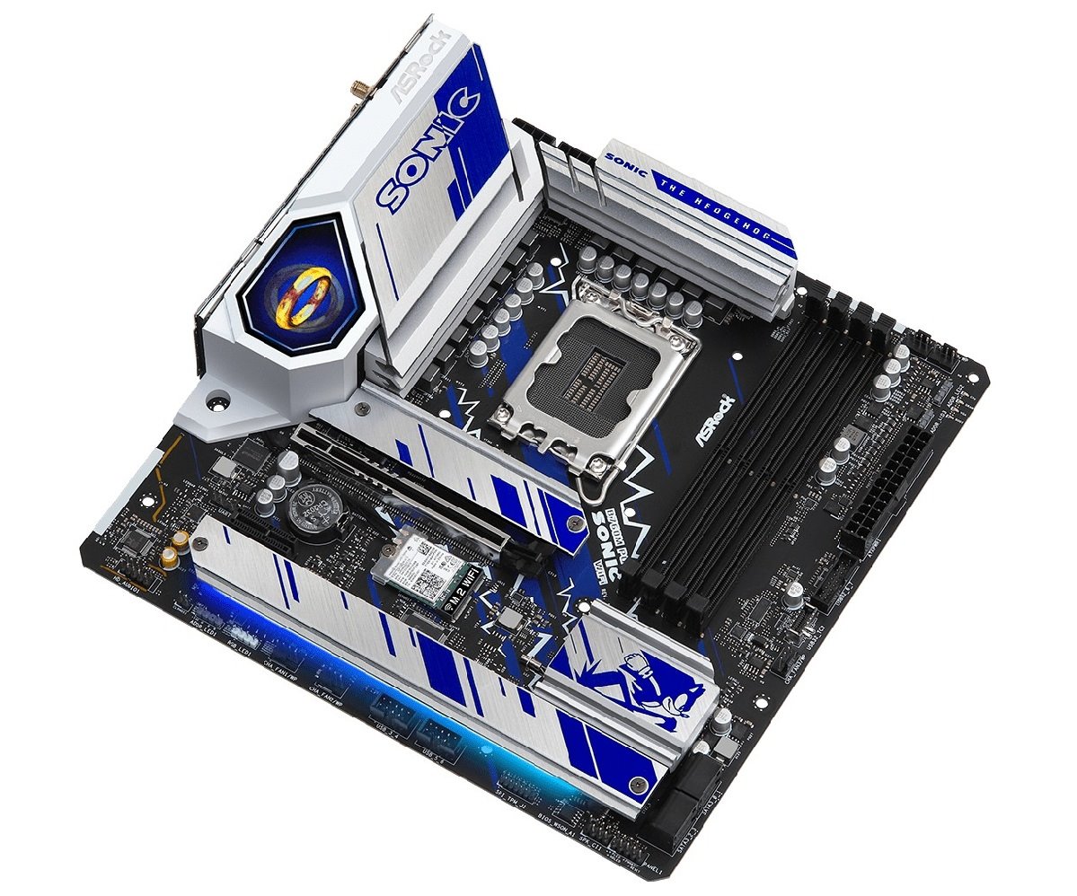 MB Asrock B760M PG SONIC WIFI /LGA1700/4xDDR5/M.2/W6E+BT5.3/HDMI/DP/eDP/mATX