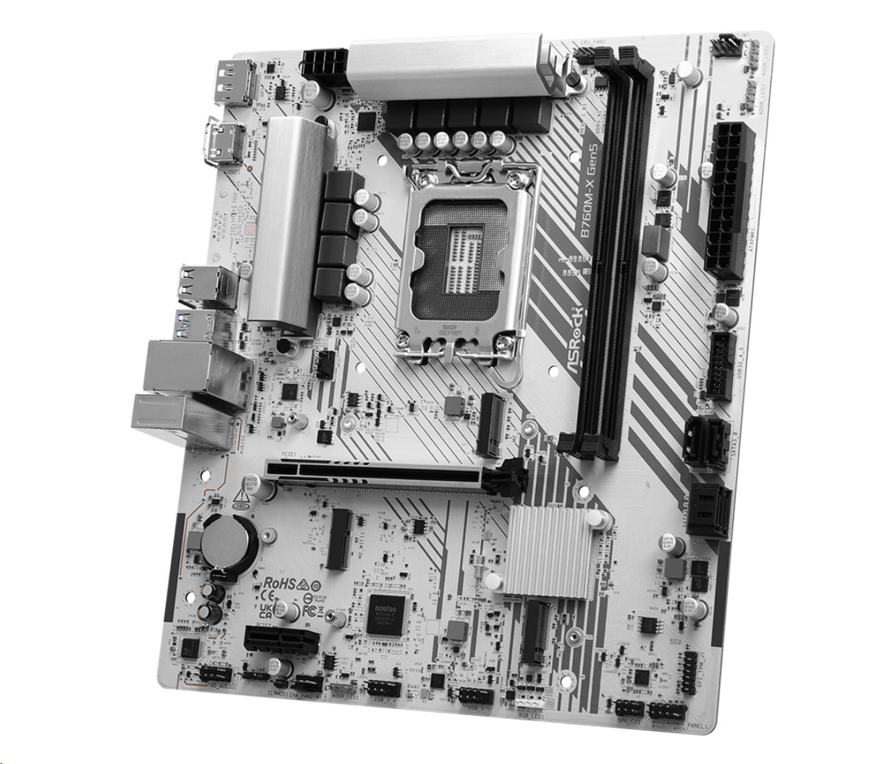 MB Asrock B760M-X GEN5 /LGA1700/2xDDR5/M.2/HDMI/DP/mATX/White