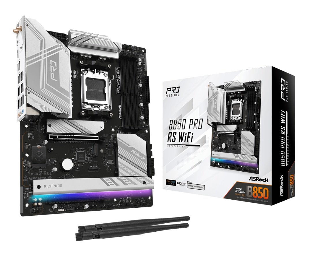 MB Asrock B850 PRO RS WIFI /AM5/4xDDR5/M.2/W6E+BT5.2/HDMI/USB-C/ATX
