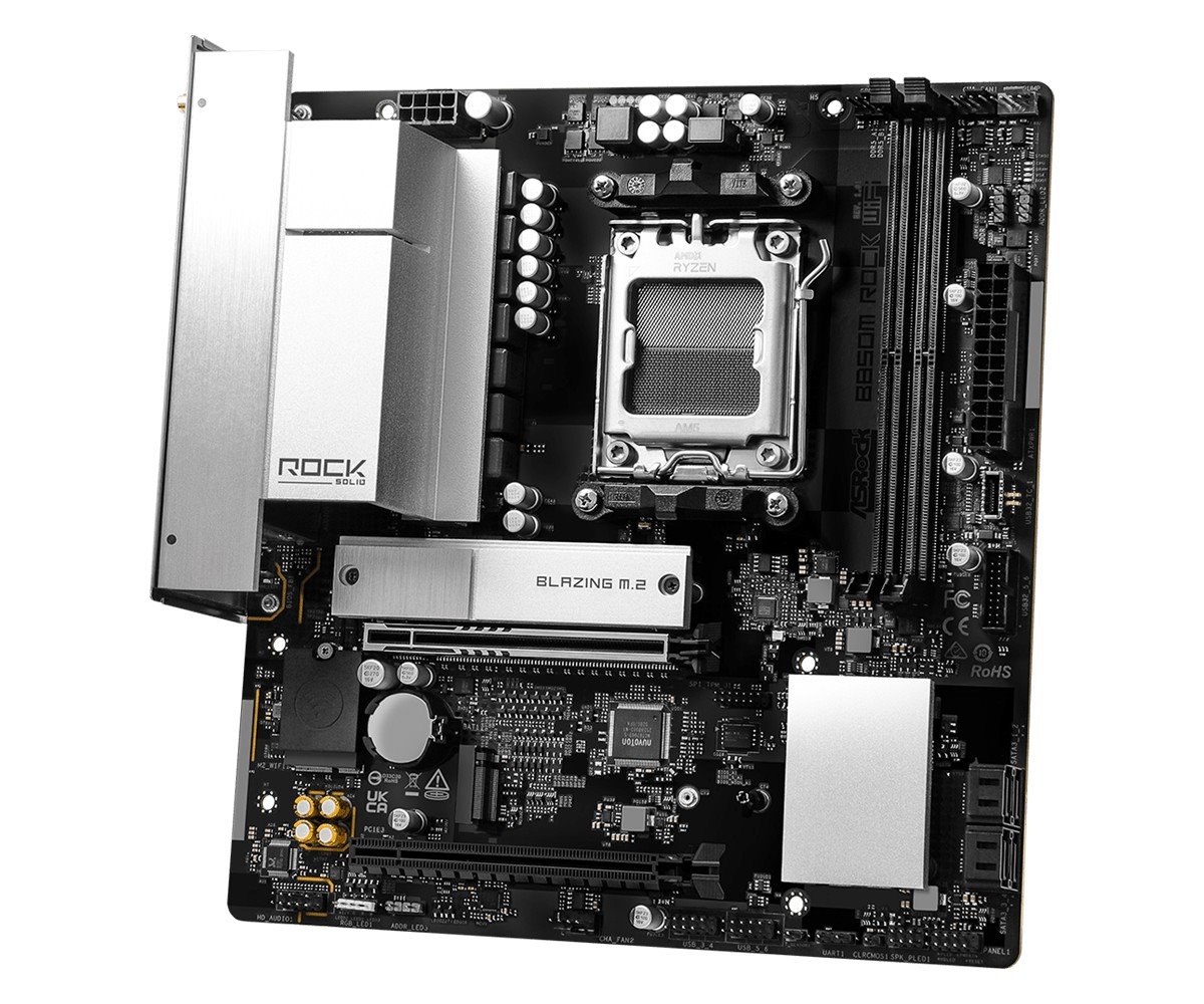 MB Asrock B850M ROCK WIFI /AM5/2xDDR5/M.2/W6E+BT5.3/HDMI/DP/mATX