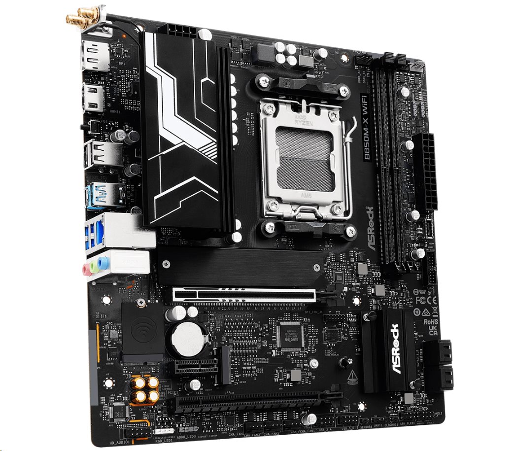 MB Asrock B850M-X WIFI R2.0 /AM5/2xDDR5/M.2/W6E+BT5.2/HDMI/DP/mATX
