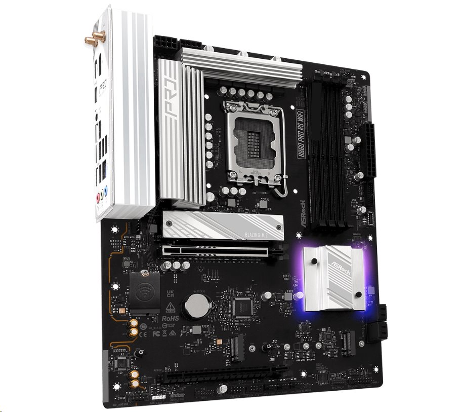 MB Asrock B860 PRO RS WIFI /LGA1851/4xDDR5/M.2/W6E+BT5.3/HDMI/DP/ATX