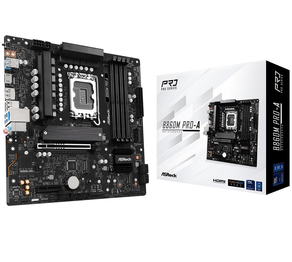 MB Asrock B860M PRO-A /LGA1851/4xDDR5/M.2/HDMI/DP/mATX