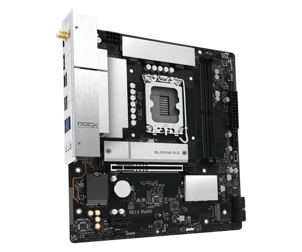MB Asrock B860M Rock WiFi /LGA1851/2xDDR5/M.2/W6E+BT5.3/DP/HDMI/mATX