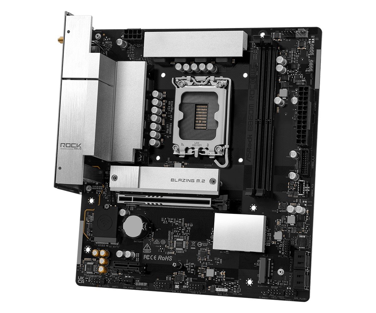 MB Asrock B860M Rock WiFi /LGA1851/2xDDR5/M.2/W6E+BT5.3/DP/HDMI/mATX