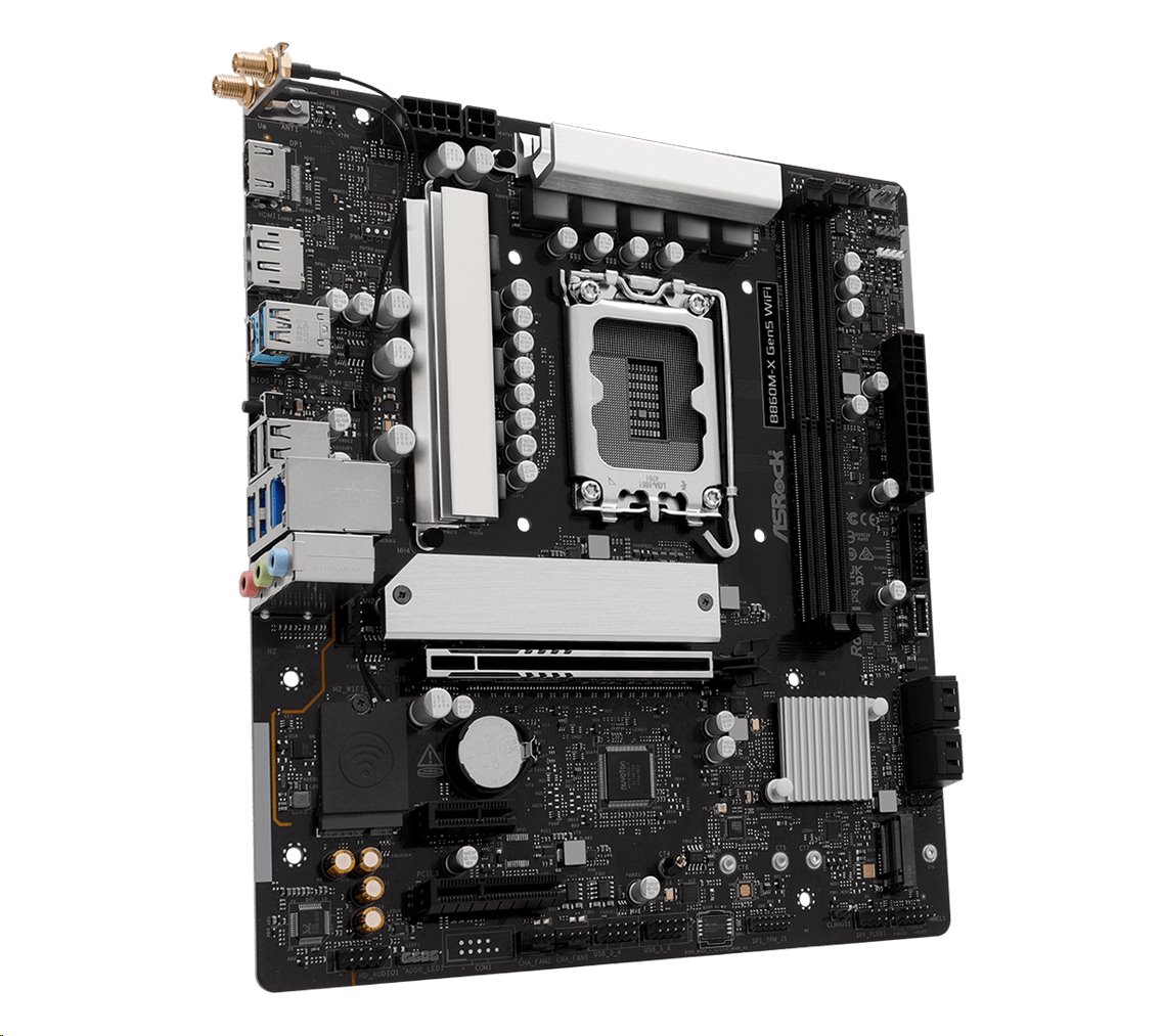 MB Asrock B860M-X GEN5 WIFI /LGA1851/2xDDR5/M.2/W6E+BT5.3/HDMI/DP/mATX