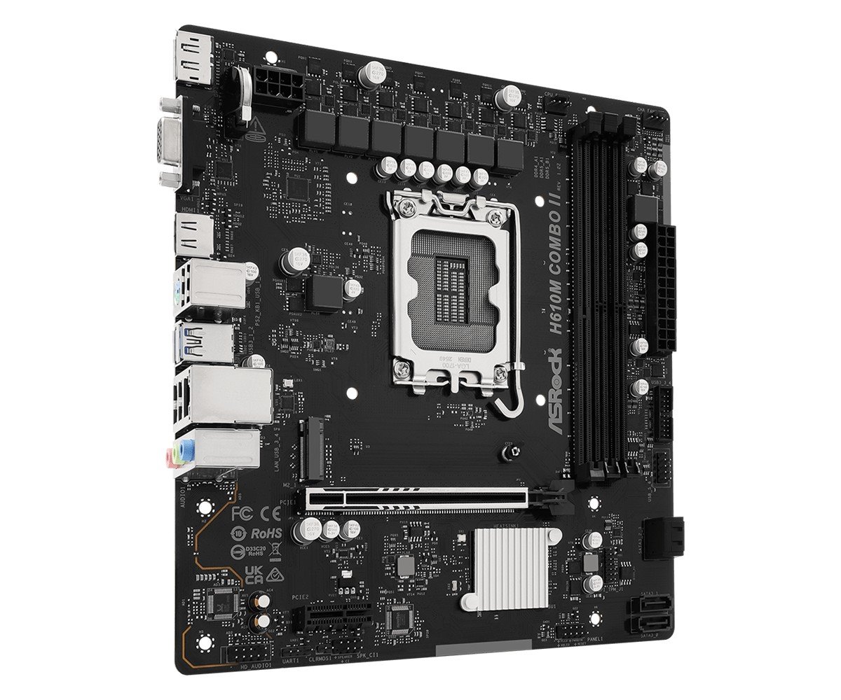 MB Asrock H610M COMBO II /LGA1700/2xDDR5/M.2/DP/HDMI/D-sub/mATX