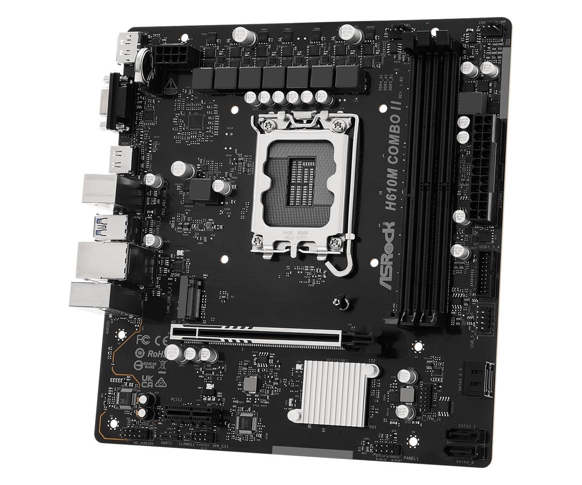 MB Asrock H610M COMBO II /LGA1700/2xDDR5/M.2/DP/HDMI/D-sub/mATX