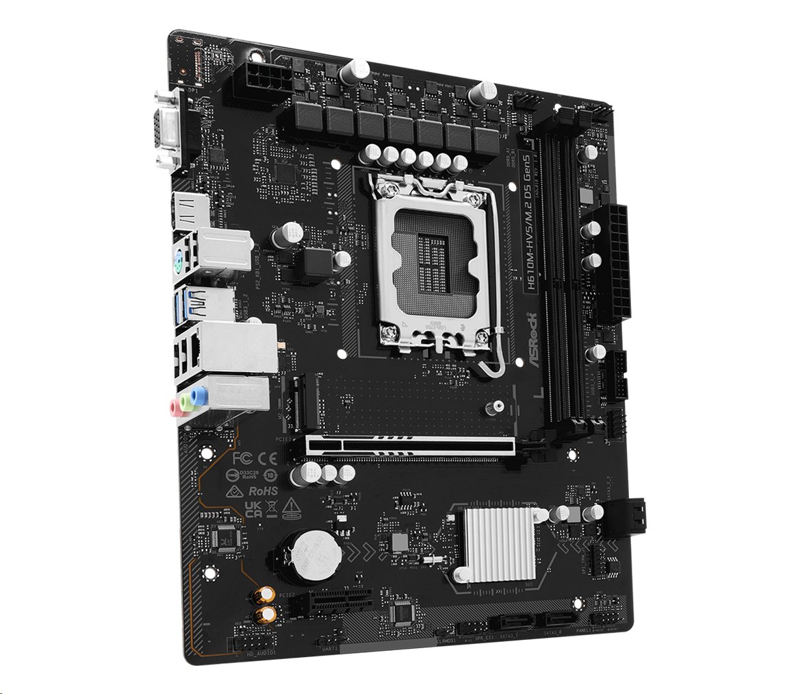 MB Asrock H610M-HVS/M.2 D5 GEN5 /LGA1700/2xDDR5/M.2/HDMI/D-sub/mATX