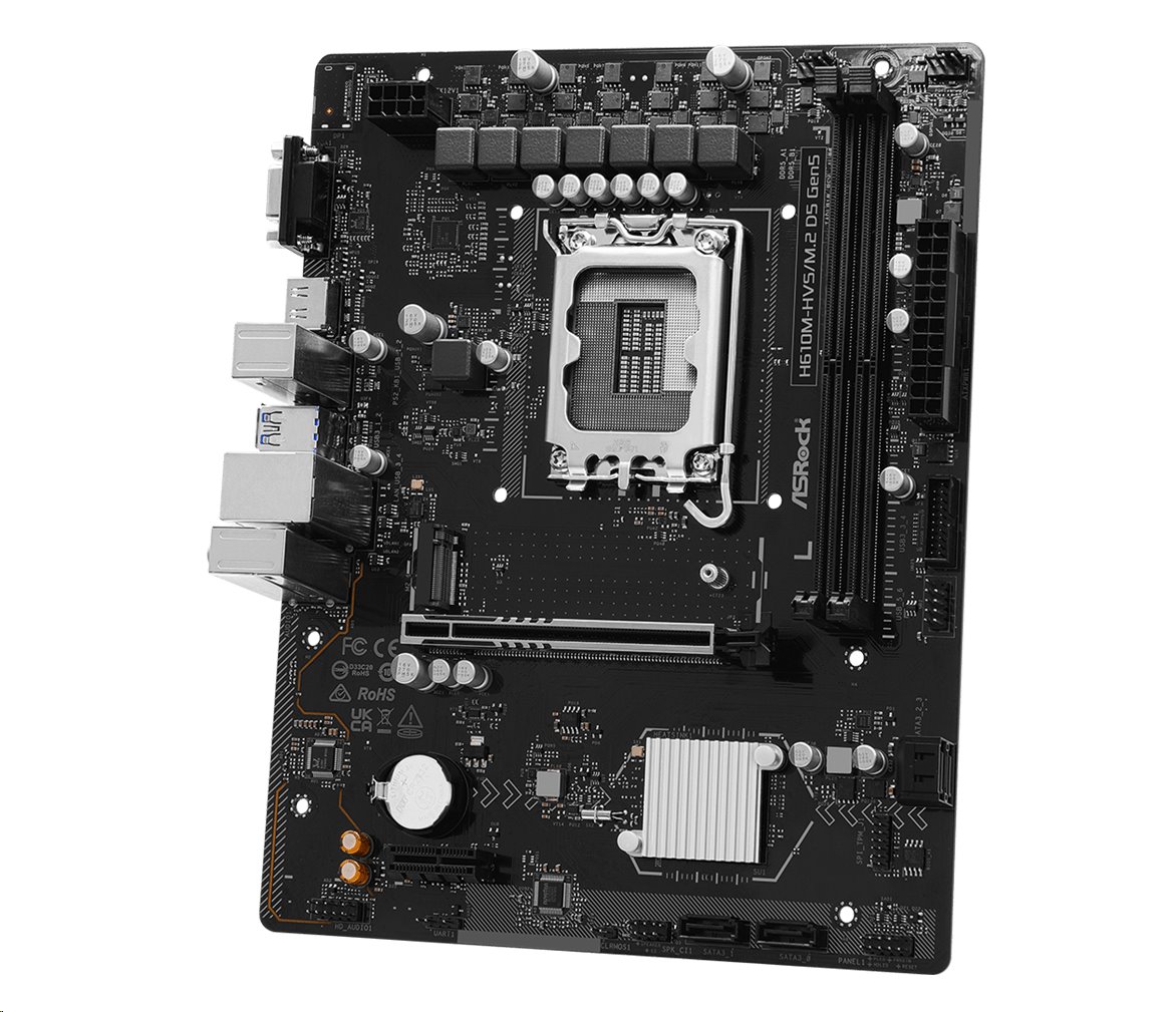 MB Asrock H610M-HVS/M.2 D5 GEN5 /LGA1700/2xDDR5/M.2/HDMI/D-sub/mATX