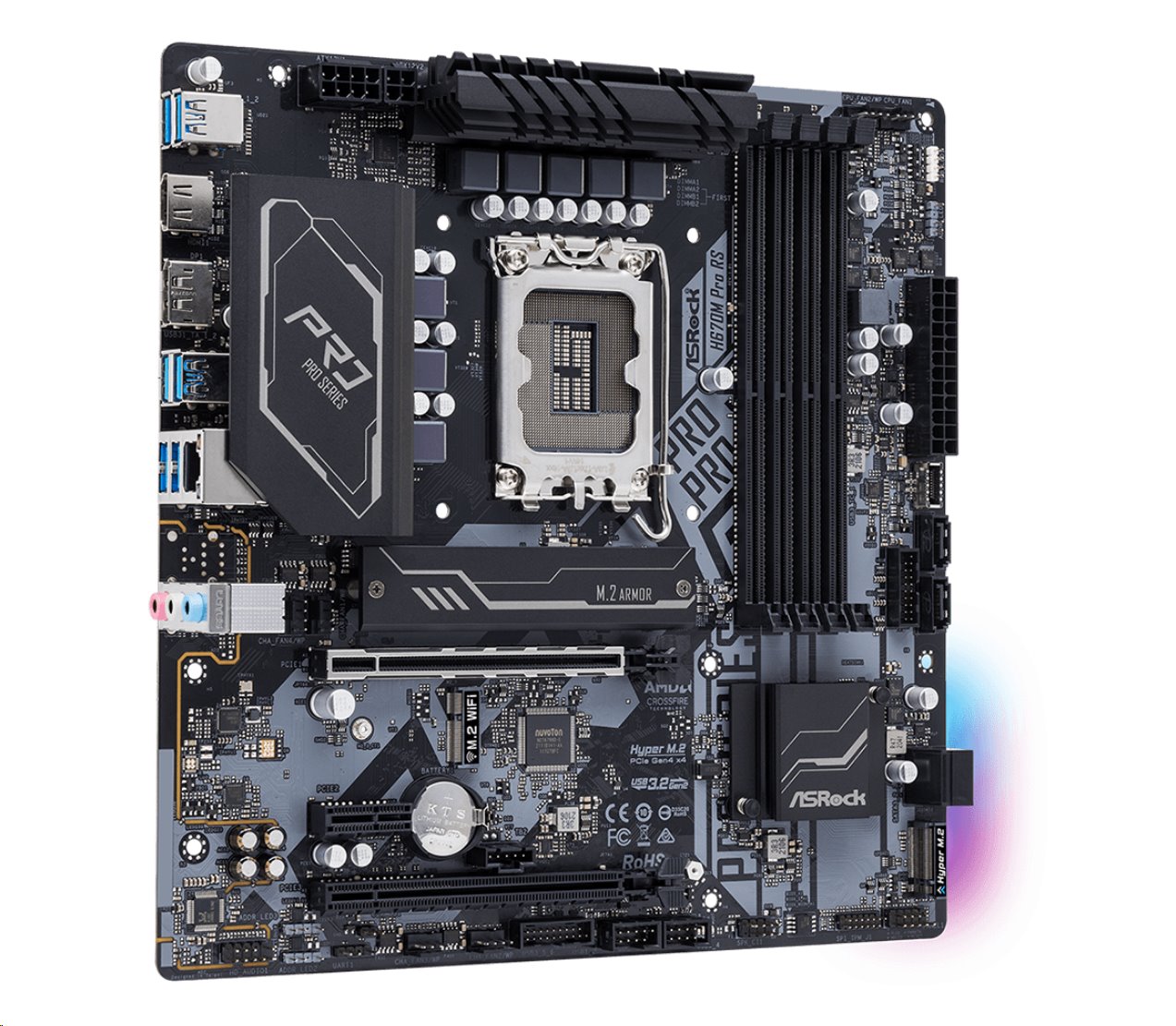 MB Asrock H670M PRO RS /LGA1700/4xDDR4/M.2/HDMI/DP/mATX