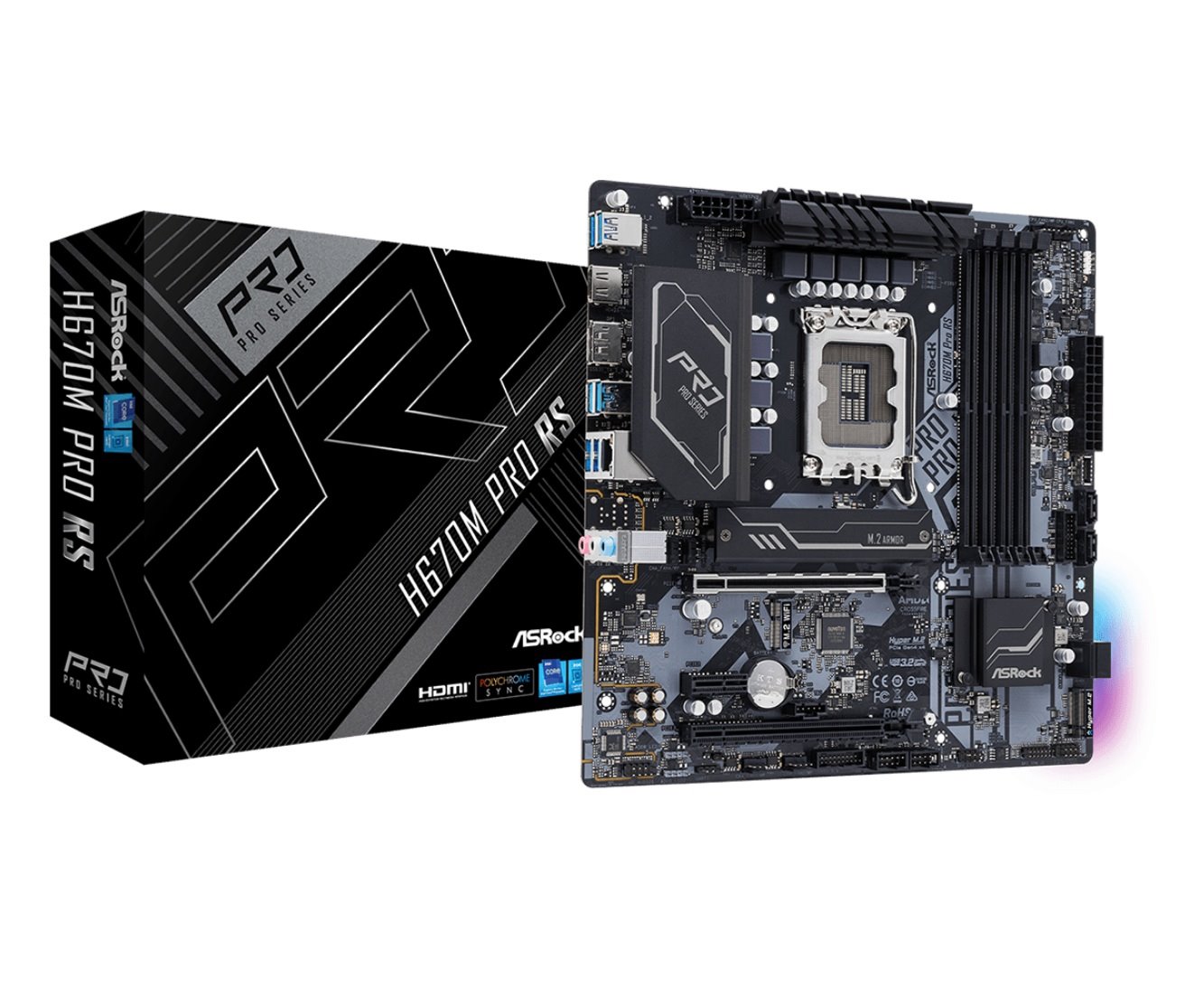 MB Asrock H670M PRO RS /LGA1700/4xDDR4/M.2/HDMI/DP/mATX